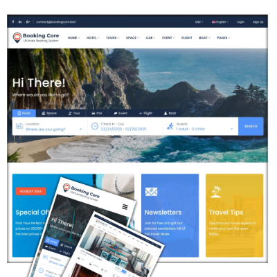 Travel agency laravel website