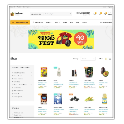 FRESH GROCERIES E-commerce website design