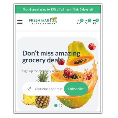 FRESH MART E-commerce website design
