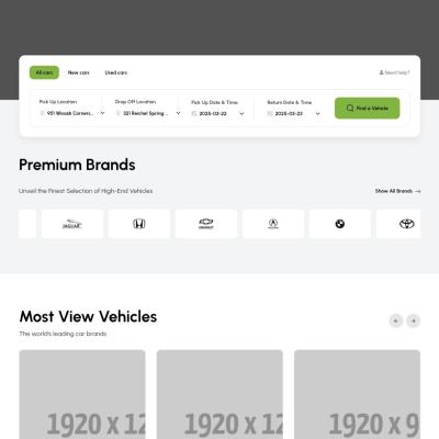 Car Rantal laravel system website design