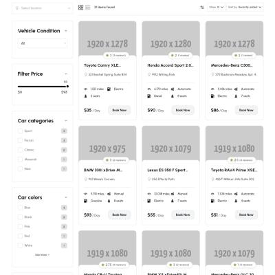 Car Rantal laravel system website design
