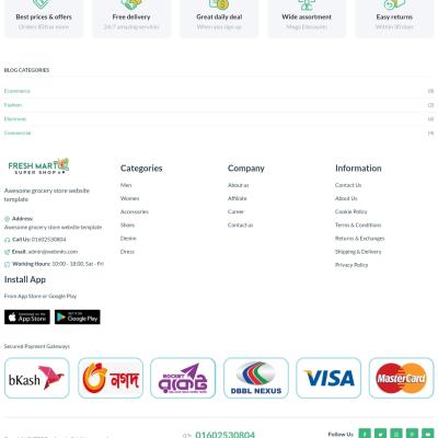 FRESH MART E-commerce website design