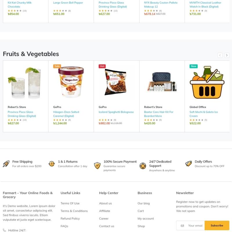 FRESH GROCERIES E-commerce website design