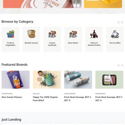 FRESH GROCERIES E-commerce website design