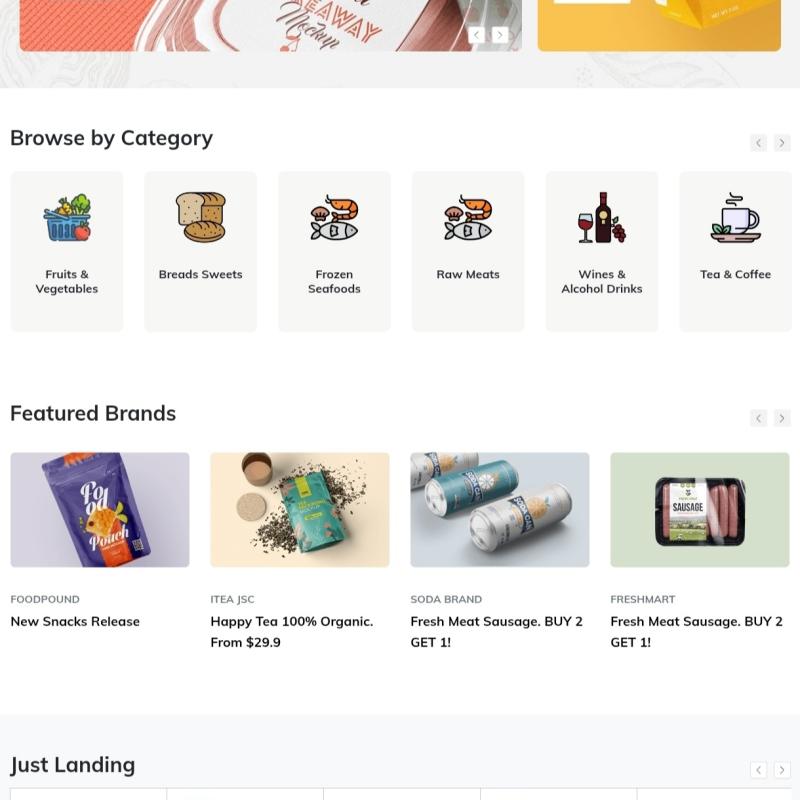 FRESH GROCERIES E-commerce website design