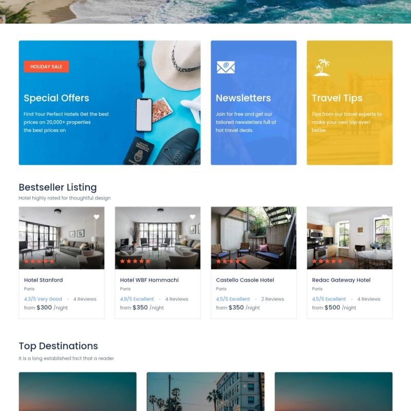 Travel agency laravel website