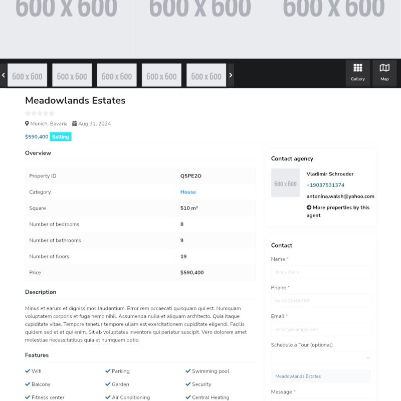 Real estate website 01
