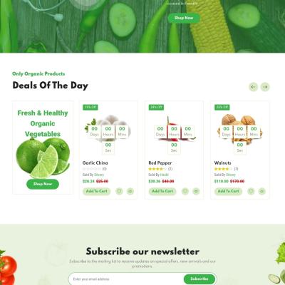 Organic E-commerce website design