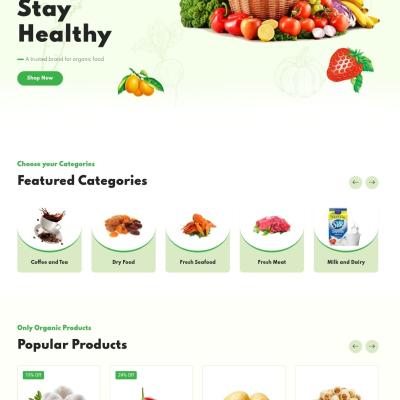 Organic E-commerce website design